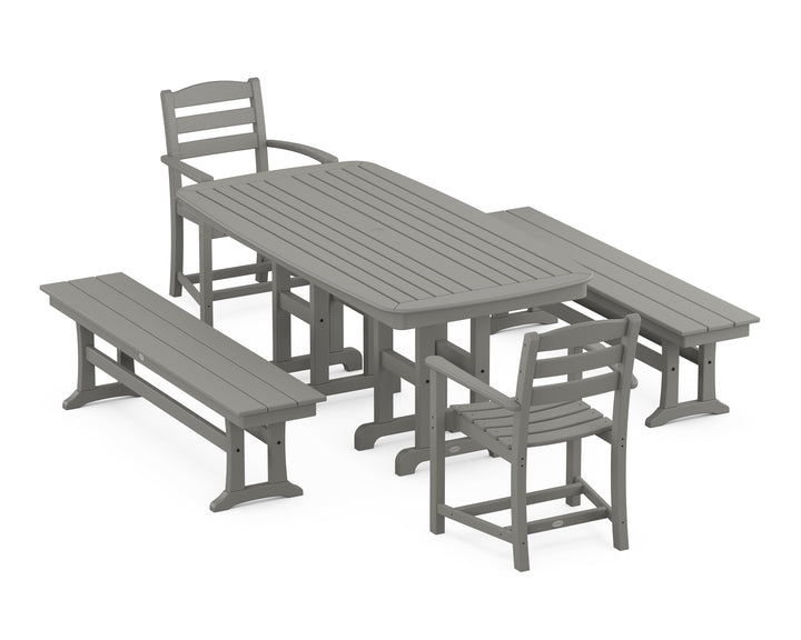POLYWOOD® La Casa Café 5-Piece Dining Set with Benches