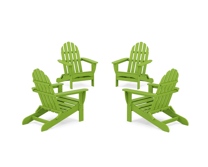 POLYWOOD® 4-Piece Classic Folding Adirondack Conversation Set