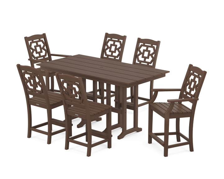 Martha Stewart by POLYWOOD® Chinoiserie 7-Piece Farmhouse Counter Set