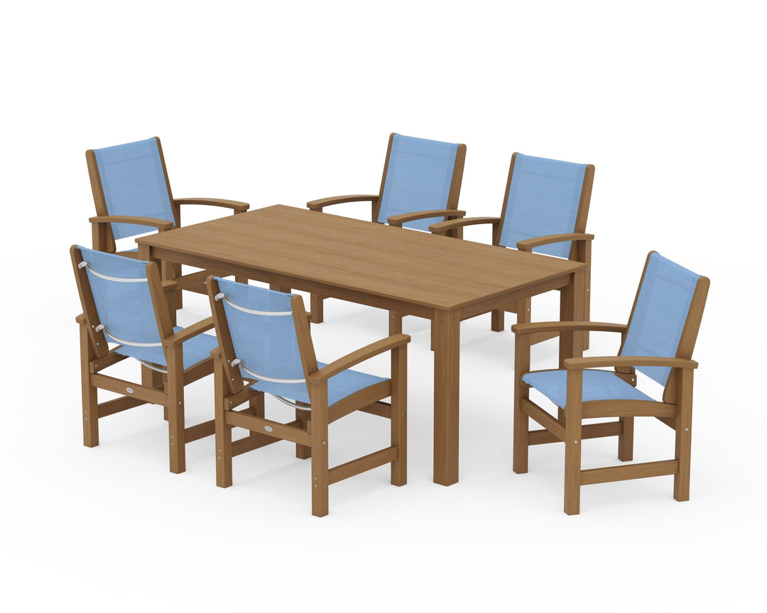 POLYWOOD® Coastal 7-Piece Parsons Dining Set