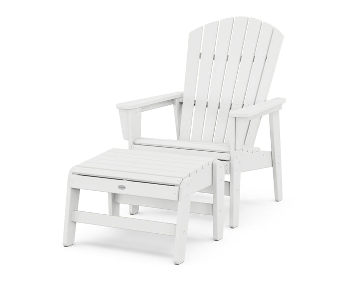 POLYWOOD® Nautical Grand Upright Adirondack Chair with Ottoman