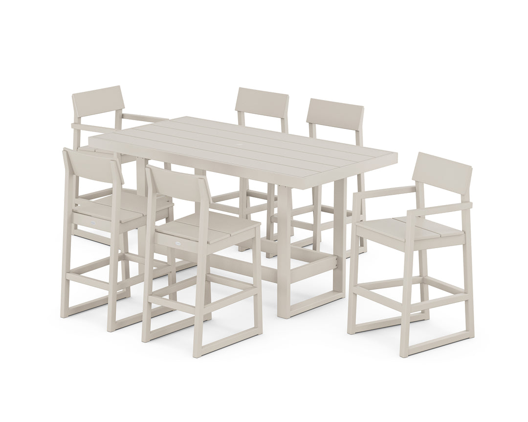 POLYWOOD® EDGE 7-Piece Bar Table Set