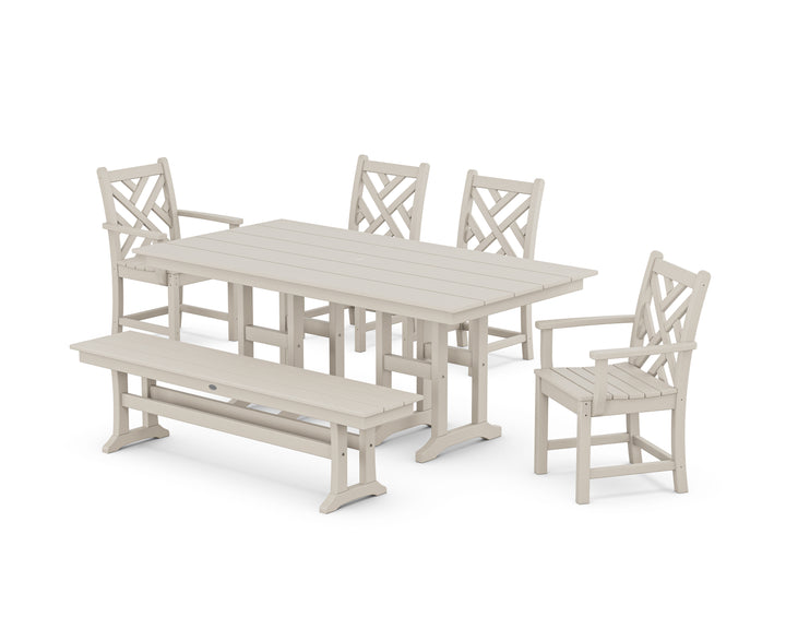 POLYWOOD® Chippendale 6-Piece Farmhouse Dining Set