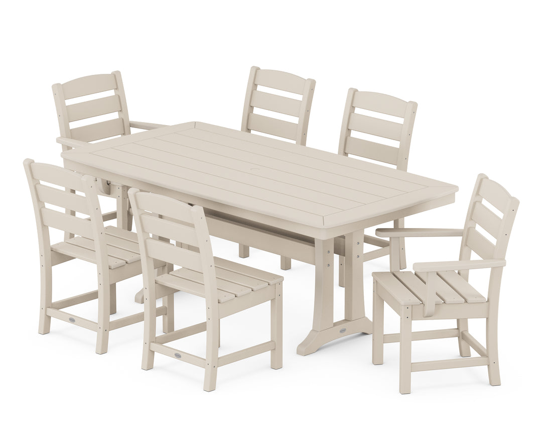 POLYWOOD® Lakeside 7-Piece Dining Set with Trestle Legs