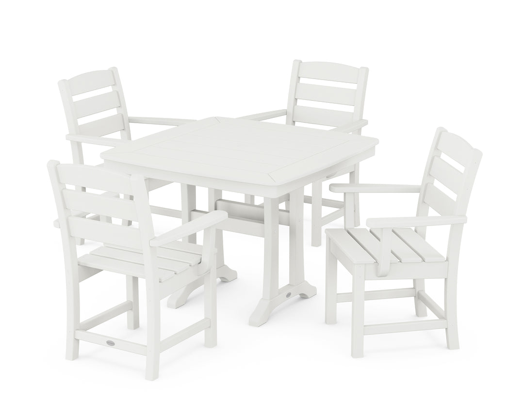 POLYWOOD® Lakeside 5-Piece Dining Set with Trestle Legs