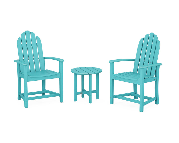 POLYWOOD® Classic 3-Piece Upright Adirondack Chair Set