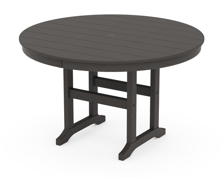 POLYWOOD® 48" Round Farmhouse Dining Table