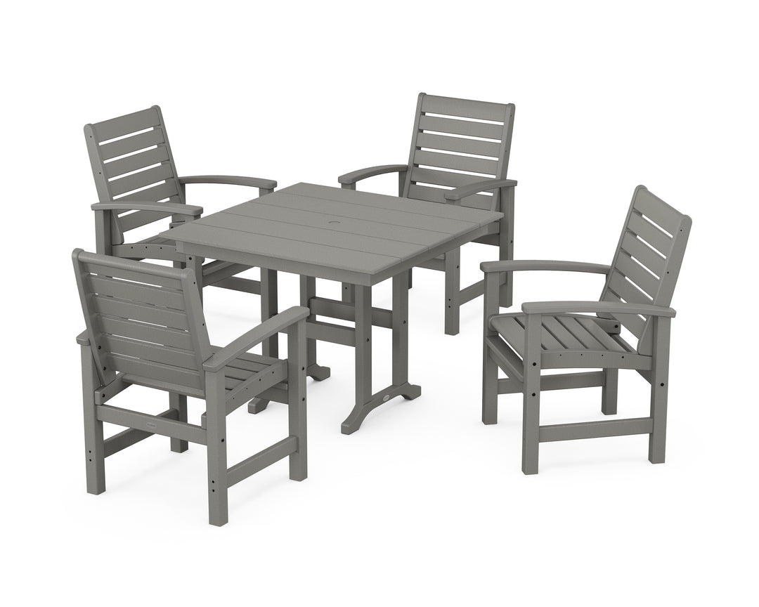 POLYWOOD® Signature 5-Piece Farmhouse Dining Set