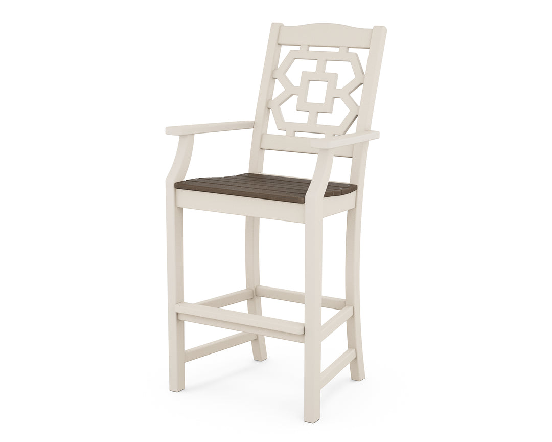 Martha Stewart by POLYWOOD® Chinoiserie Bar Arm Chair