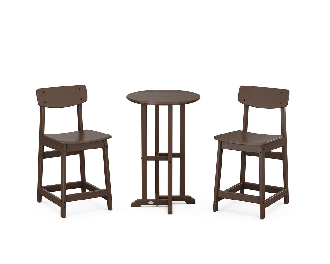 POLYWOOD® Modern Studio Urban Chair 3-Piece Bistro Counter Set