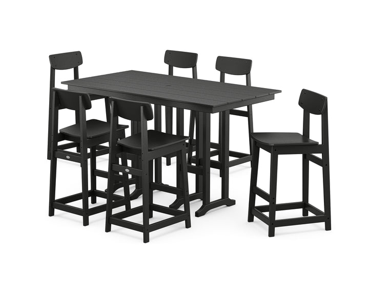 POLYWOOD® Modern Studio Urban Bar Chair 7-Piece Set