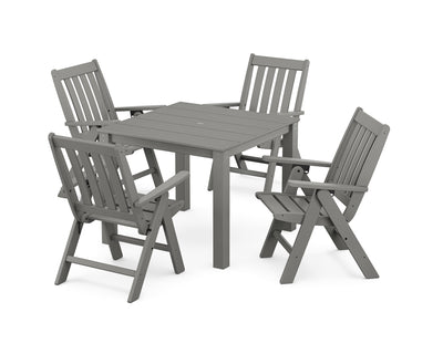 Vineyard Folding Chair 5-Piece Parsons Dining Set