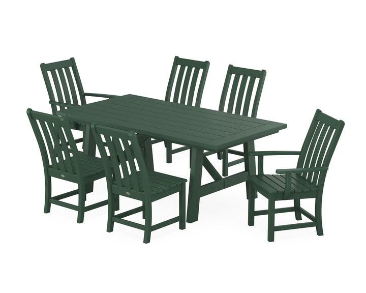 POLYWOOD® Vineyard 7-Piece Rustic Farmhouse Dining Set