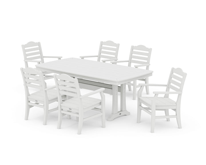 POLYWOOD® Savannah Arm Chair 7-Piece Dining Set with Trestle Legs