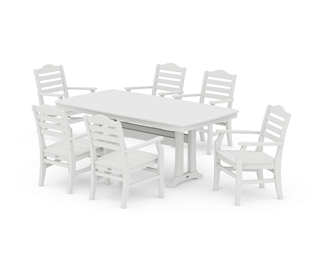 POLYWOOD® Savannah Arm Chair 7-Piece Dining Set with Trestle Legs