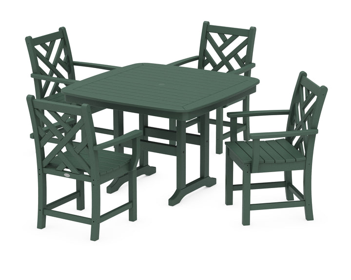 POLYWOOD® Chippendale 5-Piece Dining Set with Trestle Legs
