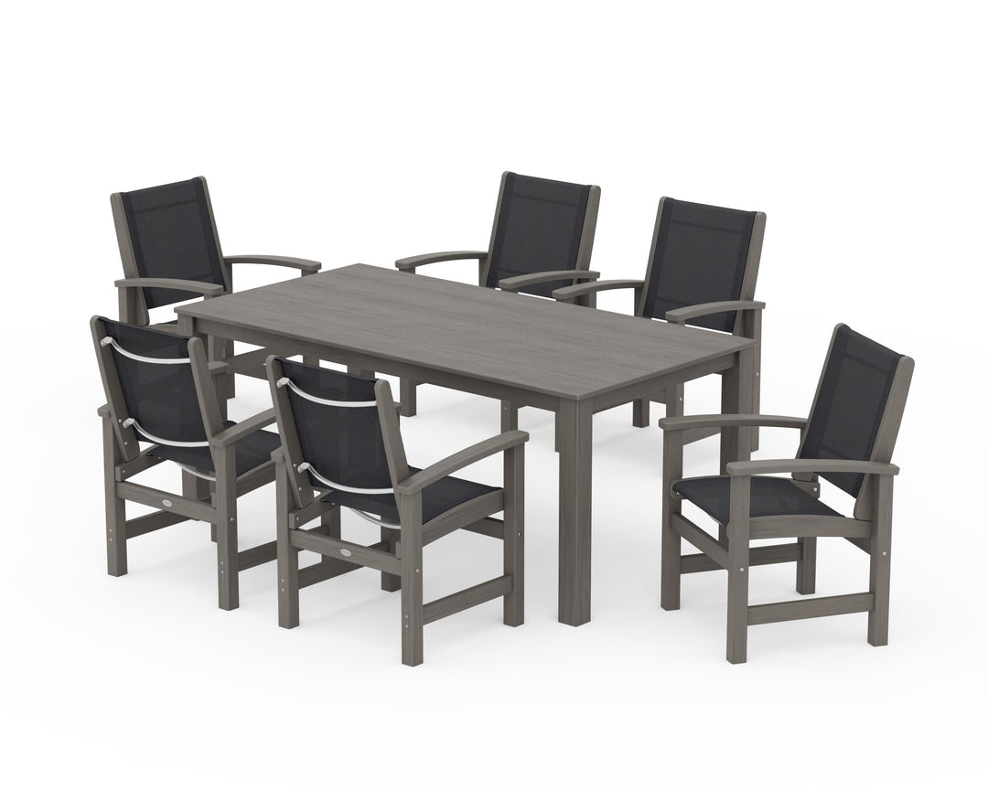 POLYWOOD® Coastal 7-Piece Parsons Dining Set