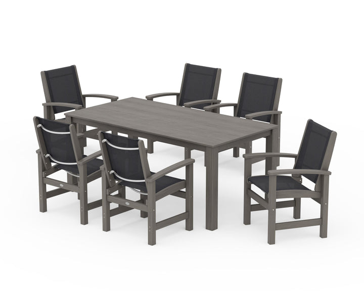 POLYWOOD® Coastal 7-Piece Parsons Dining Set