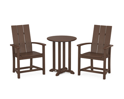 Modern Adirondack 3-Piece Round Farmhouse Bistro Dining Set