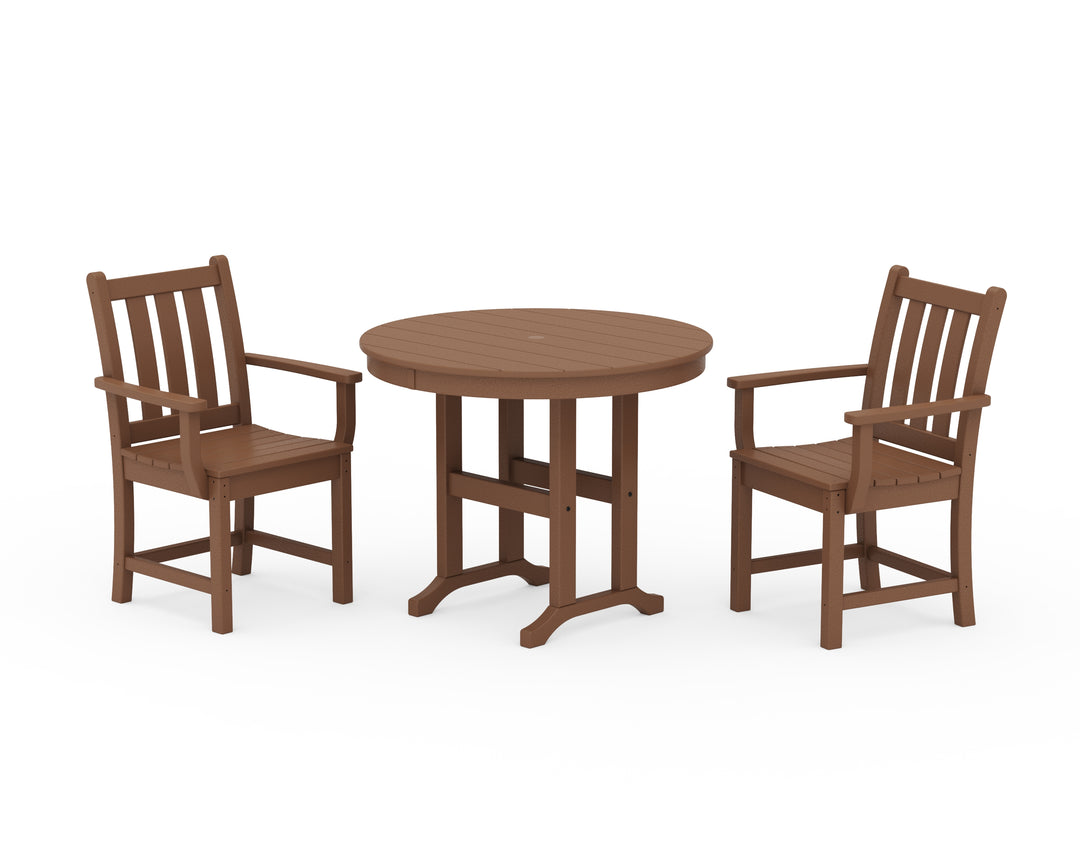 POLYWOOD® Traditional Garden 3-Piece Round Dining Set