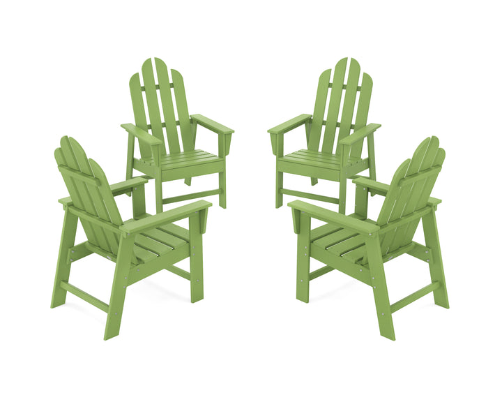 POLYWOOD® Long Island 4-Piece Upright Adirondack Conversation Set