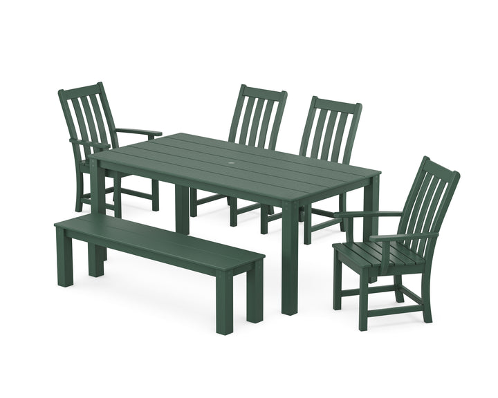 POLYWOOD® Vineyard 6-Piece Parsons Dining Set with Bench