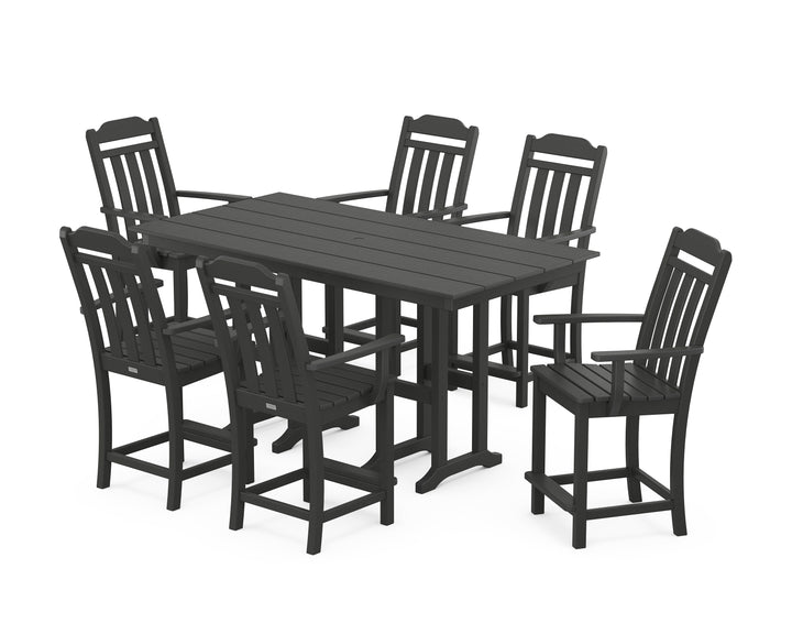 Country Living Cottage Arm Chair 7-Piece Farmhouse Counter Set