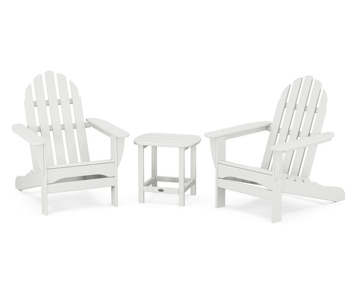POLYWOOD® Classic Adirondack 3-Piece Set with South Beach 18" Side Table