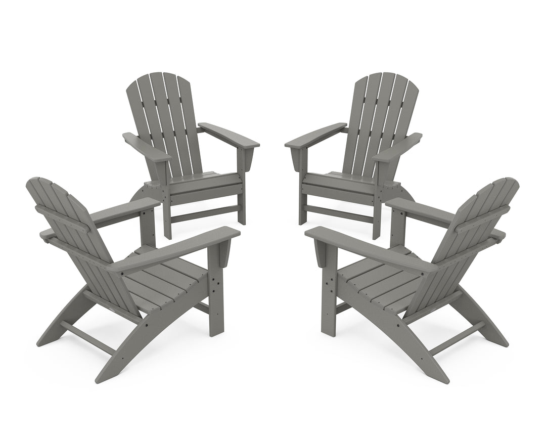 POLYWOOD® Nautical 4-Piece Adirondack Conversation Set