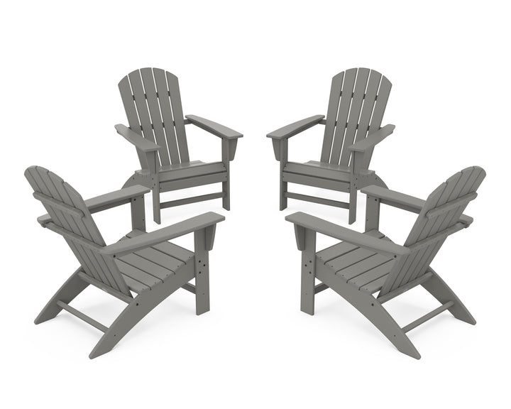 POLYWOOD® Nautical 4-Piece Adirondack Conversation Set