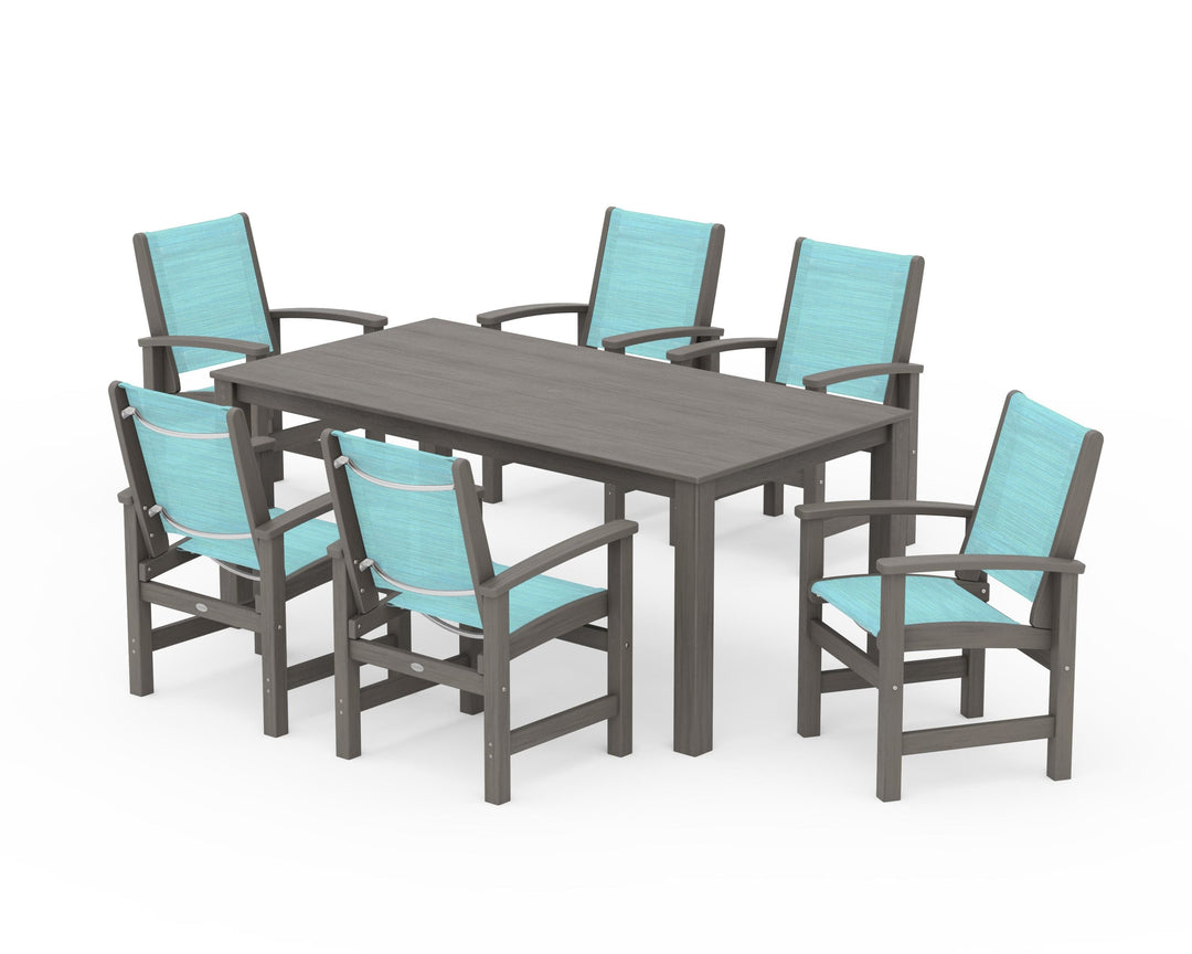 POLYWOOD® Coastal 7-Piece Parsons Dining Set