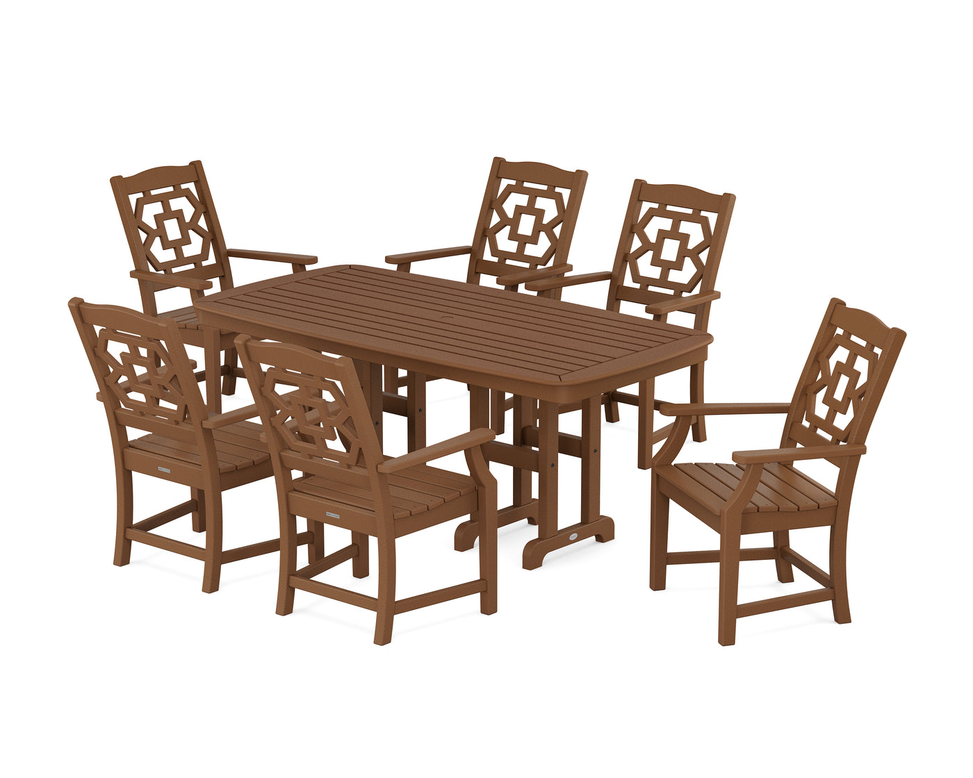 Chinoiserie Arm Chair 7-Piece Dining Set