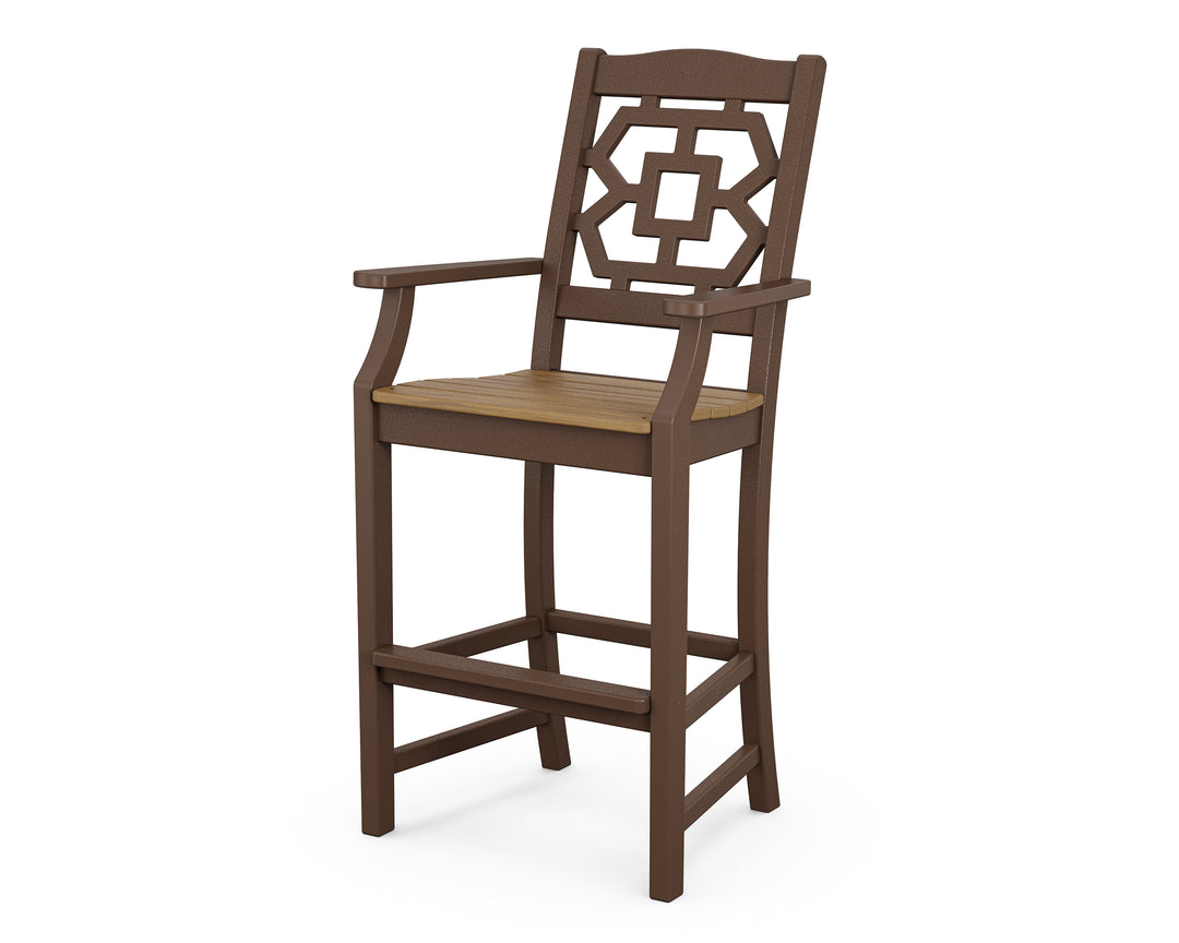 Martha Stewart by POLYWOOD® Chinoiserie Bar Arm Chair