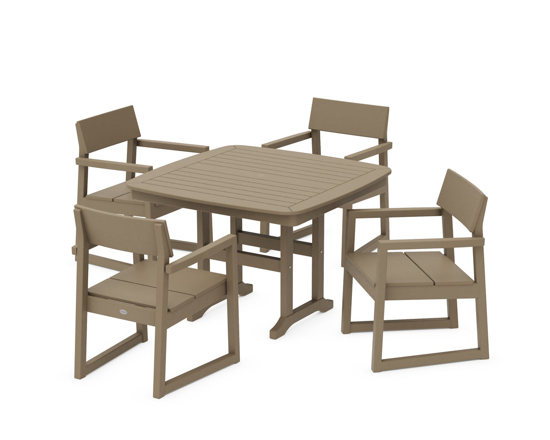POLYWOOD® EDGE 5-Piece Dining Set with Trestle Legs