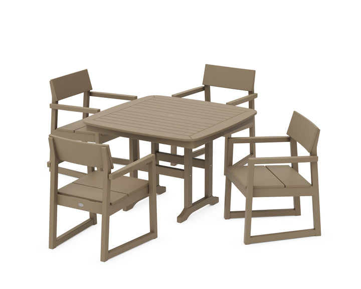 POLYWOOD® EDGE 5-Piece Dining Set with Trestle Legs