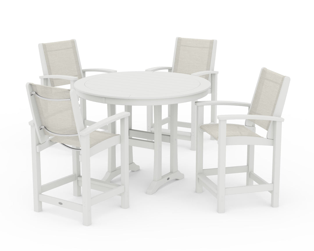POLYWOOD® Coastal 5-Piece Counter Set