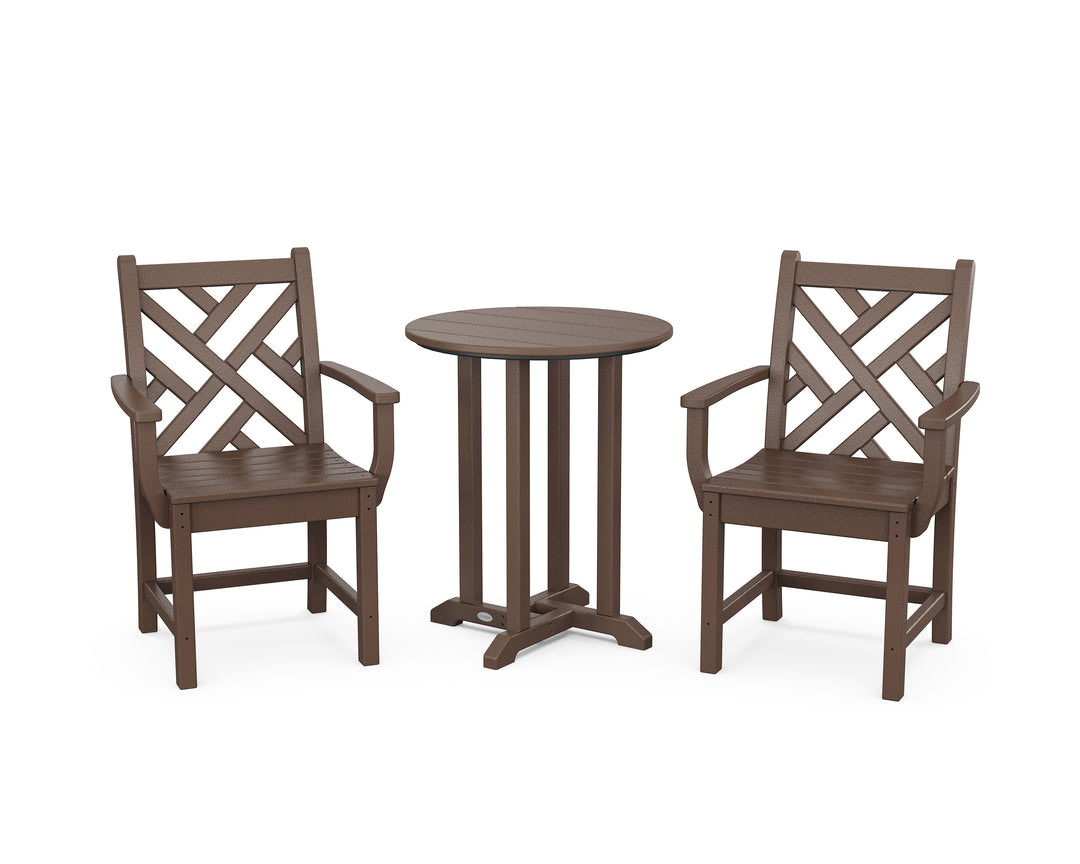 POLYWOOD® Chippendale 3-Piece Round Bistro Dining Set