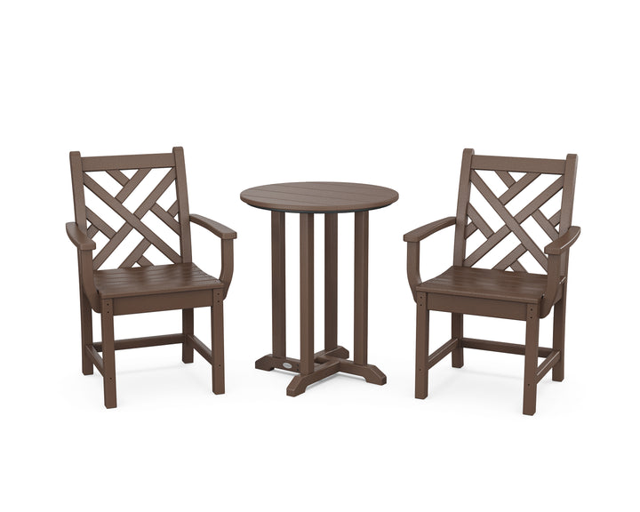 POLYWOOD® Chippendale 3-Piece Round Bistro Dining Set