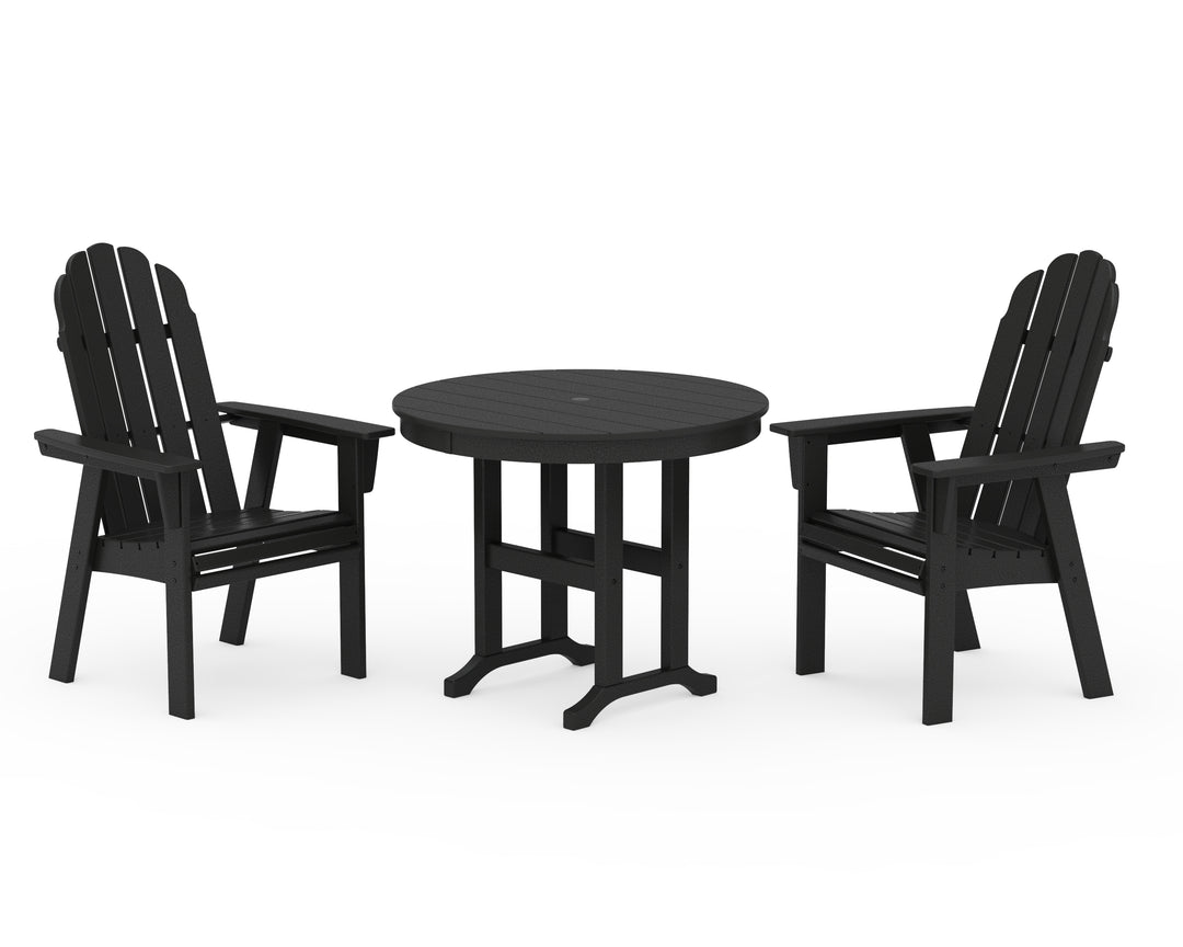 POLYWOOD® Vineyard Adirondack 3-Piece Round Dining Set