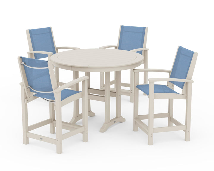 POLYWOOD® Coastal 5-Piece Counter Set