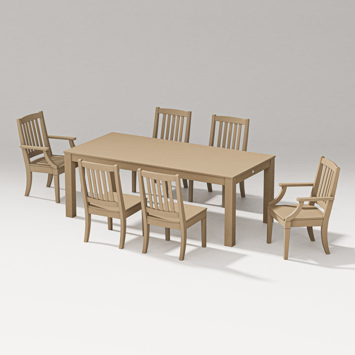 PW Designer Series Estate 7-Piece Parsons Table Dining Set