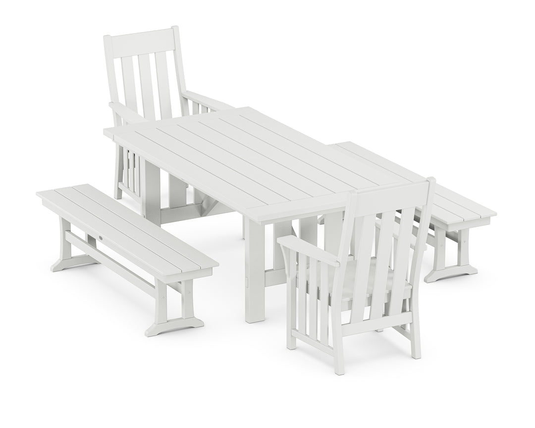 Martha Stewart by POLYWOOD® Acadia 5-Piece Dining Set with Benches