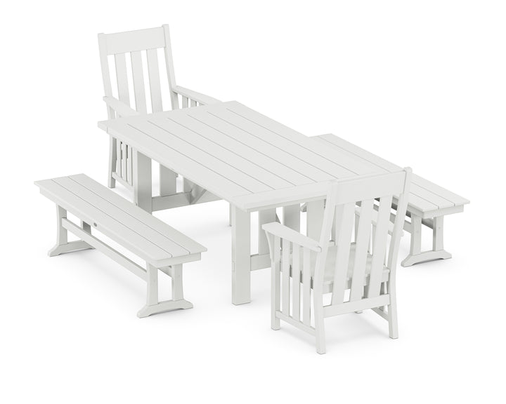 Martha Stewart by POLYWOOD® Acadia 5-Piece Dining Set with Benches