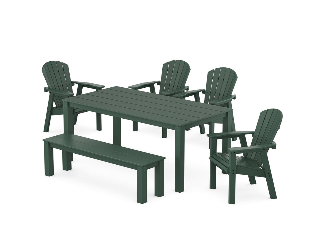 POLYWOOD® Seashell 6-Piece Parsons Dining Set with Bench
