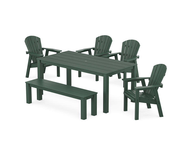 POLYWOOD® Seashell 6-Piece Parsons Dining Set with Bench