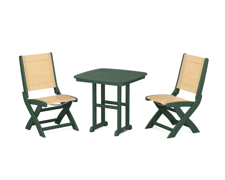 POLYWOOD® Coastal Folding Side Chair 3-Piece Dining Set