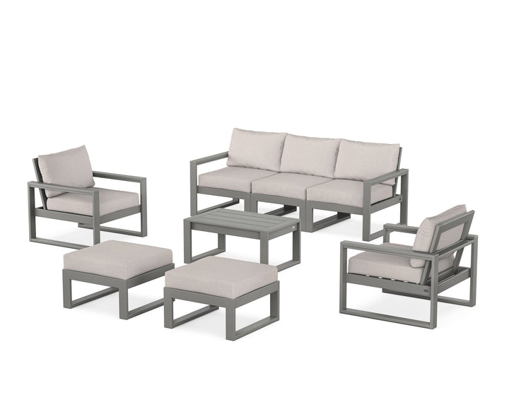 POLYWOOD® EDGE Sectional 8-Piece Lounge Sofa Set