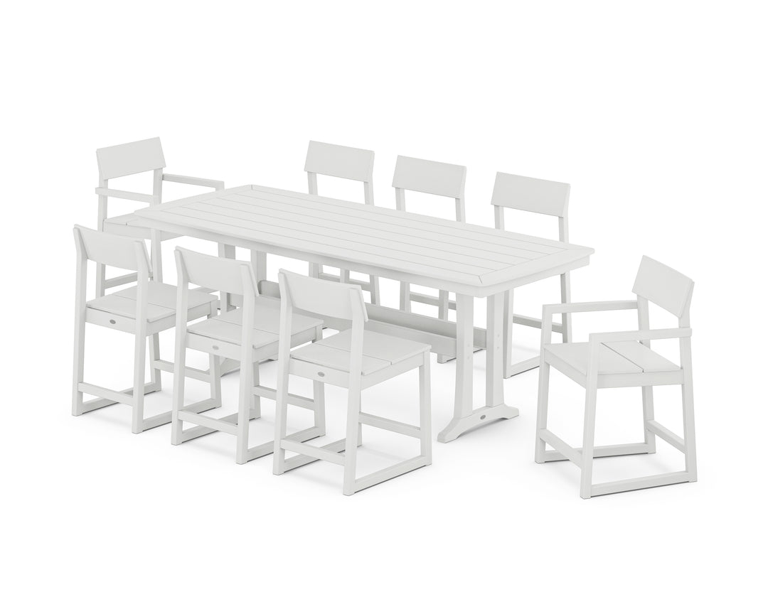 POLYWOOD® EDGE 9-Piece Counter Set with Trestle Legs