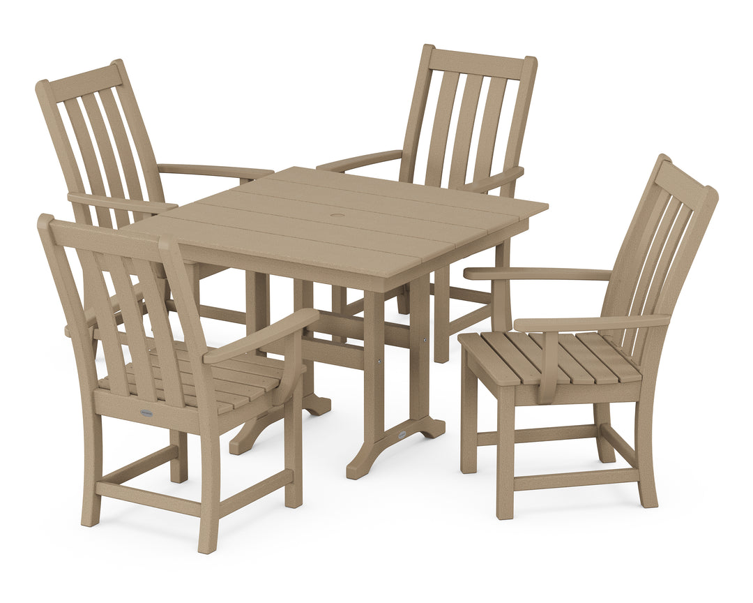 POLYWOOD® Vineyard 5-Piece Farmhouse Dining Set