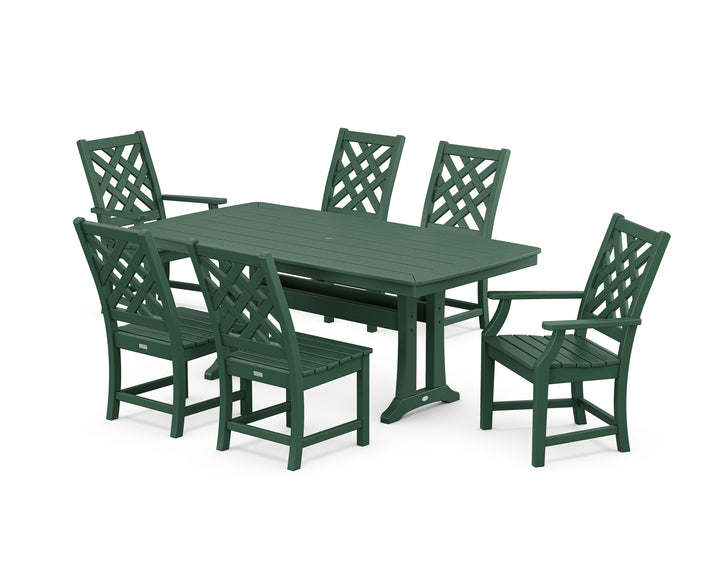 Country Living Wovendale 7-Piece Dining Set with Trestle Legs